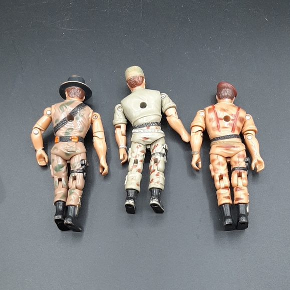 Vintage 3 Lanard Action Figures 1986 The Corps GI Joe 3 3/4" Croc Shark Sarge - Picture 5 of 7